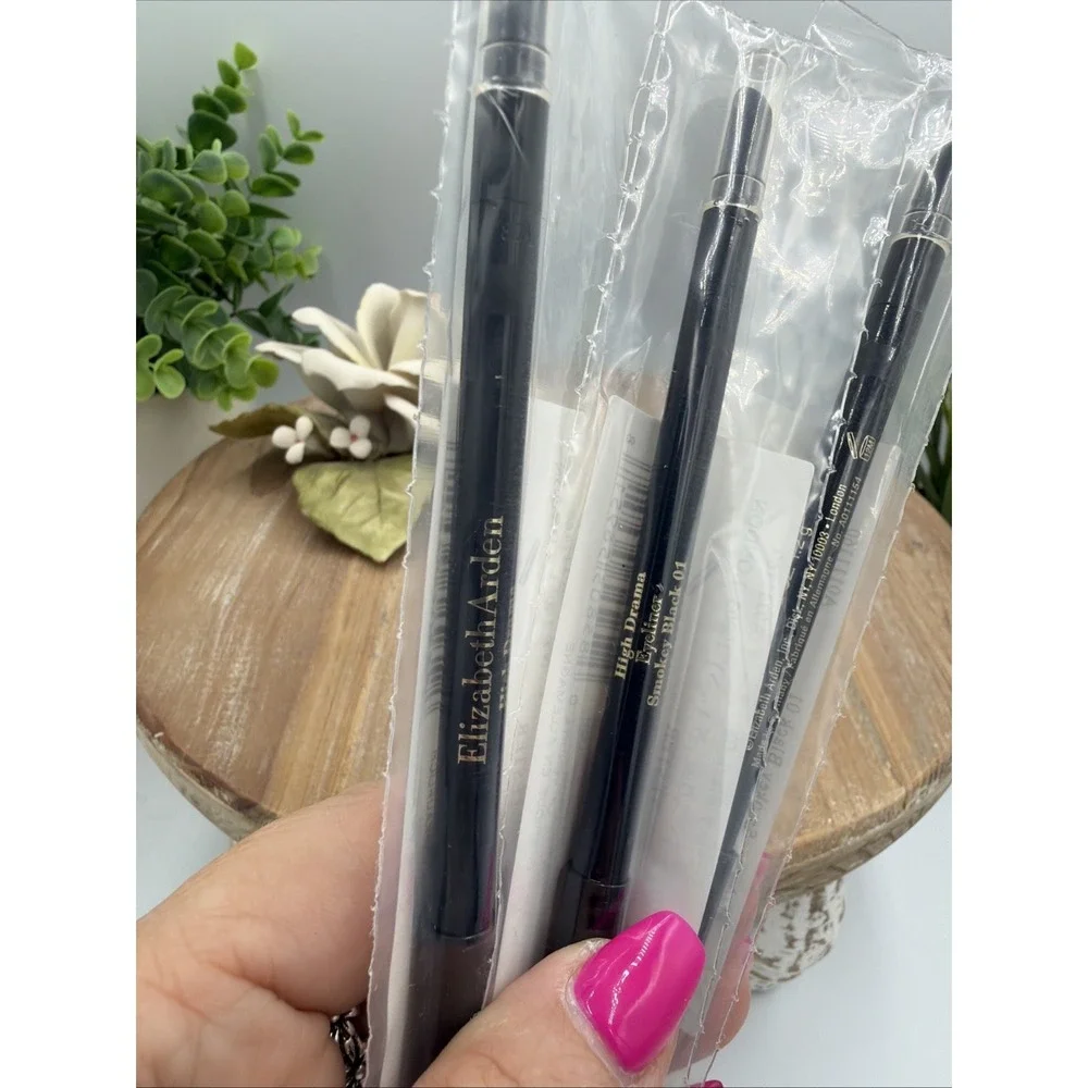Lot Of 3 Elizabeth Arden High Drama Eyeliner Smokey Black New Sealed